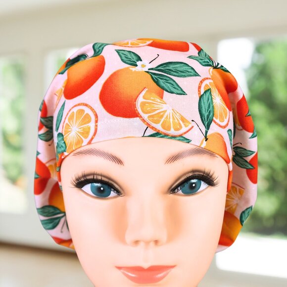 Sweet Oranges~  EURO Scrub Cap, RN, CNA, MD, PA, OR GIFTS - Picture 3 of 4